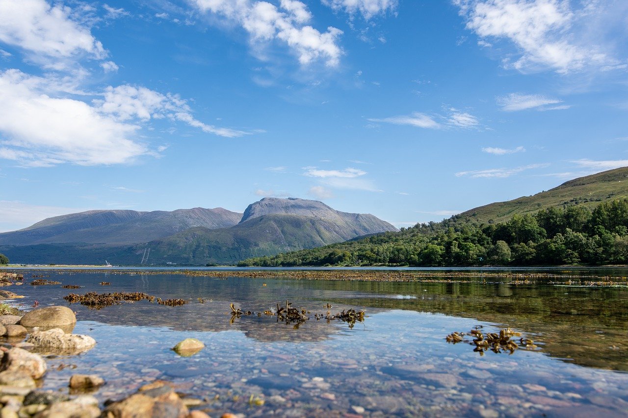 Loch with Ben Nevis in the background.